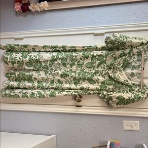 SHEIN Curve Green and White Patterned Dress